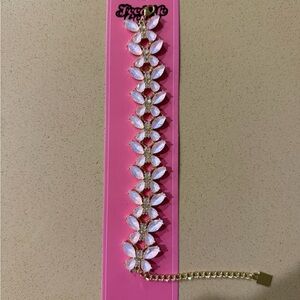 Feed me Gems Pink Opal Butterfly Bracelet